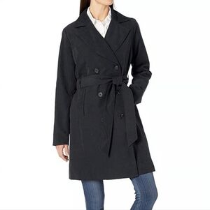 Women's Trench Coat Amazon Essentials Size XXL Blue Water Resistant Classic